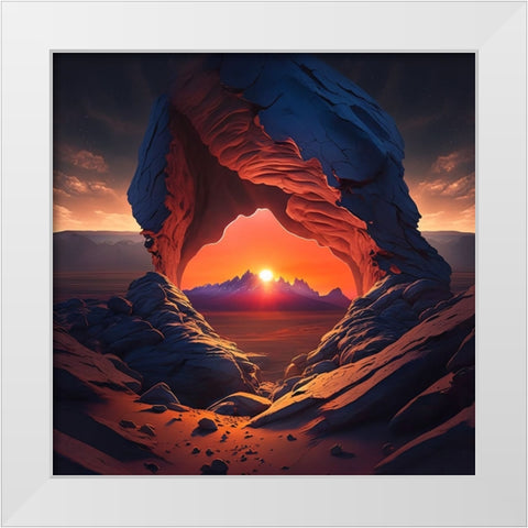 Desert Of Dreams 13 White Modern Wood Framed Art Print by Heere, Ray