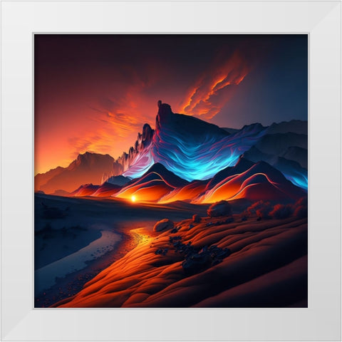 Desert Of Dreams 17 White Modern Wood Framed Art Print by Heere, Ray