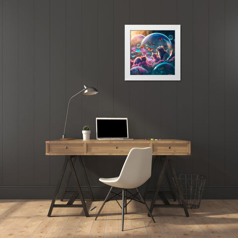 Mystical Morning 23 White Modern Wood Framed Art Print by Heere, Ray