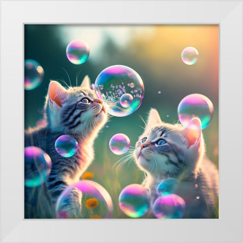 Mystical Morning 30 White Modern Wood Framed Art Print by Heere, Ray