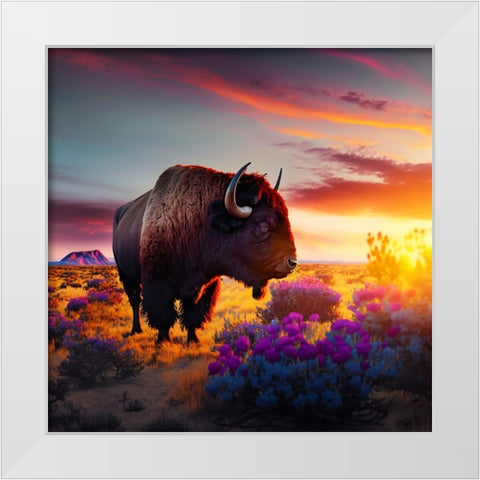 North American Wildlife 60 White Modern Wood Framed Art Print by Heere, Ray