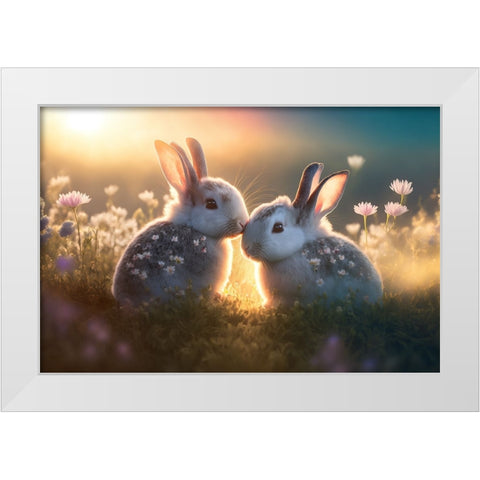 Woodland Animals 23 White Modern Wood Framed Art Print by Heere, Ray