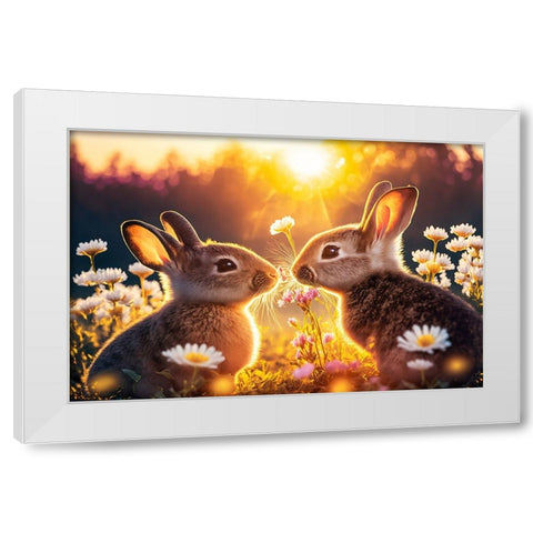 Woodland Animals 24 White Modern Wood Framed Art Print by Heere, Ray