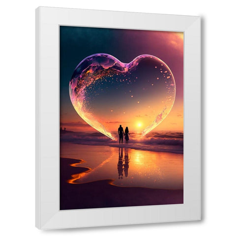 Love Is In The Air 5 White Modern Wood Framed Art Print by Heere, Ray