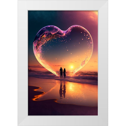 Love Is In The Air 5 White Modern Wood Framed Art Print by Heere, Ray