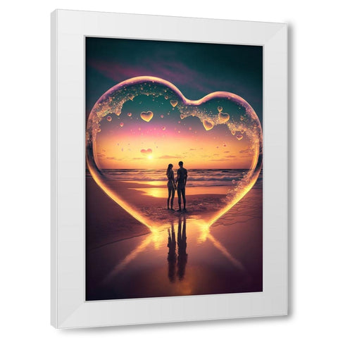 Love Is In The Air 8 White Modern Wood Framed Art Print by Heere, Ray