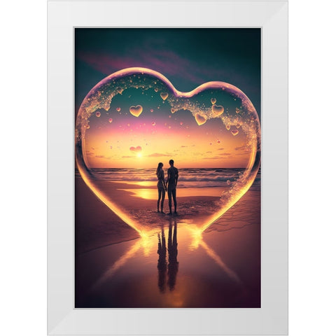 Love Is In The Air 8 White Modern Wood Framed Art Print by Heere, Ray