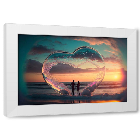 Love Is In The Air 10 White Modern Wood Framed Art Print by Heere, Ray