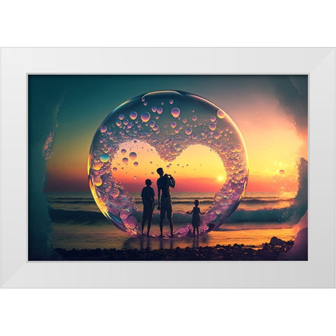 Love Is In The Air 11 White Modern Wood Framed Art Print by Heere, Ray