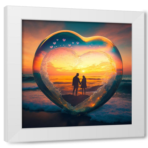 Love Is In The Air 12 White Modern Wood Framed Art Print by Heere, Ray
