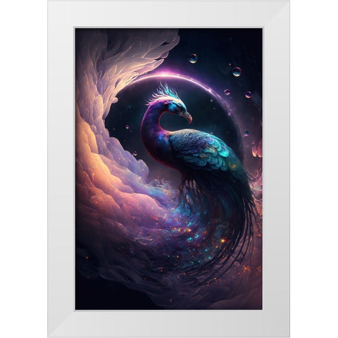 Proud Peacocks 23 White Modern Wood Framed Art Print by Heere, Ray