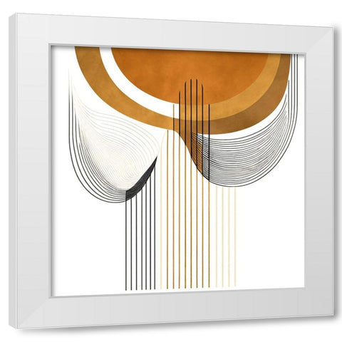 Mid Century Abstract Painting 4 White Modern Wood Framed Art Print by Heere, Ray