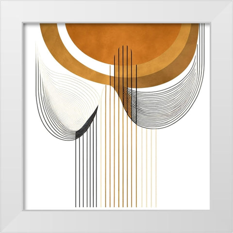 Mid Century Abstract Painting 4 White Modern Wood Framed Art Print by Heere, Ray