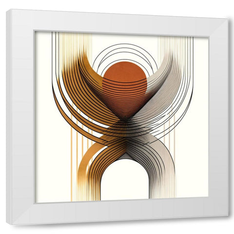 Mid Century Abstract Painting 8 White Modern Wood Framed Art Print by Heere, Ray