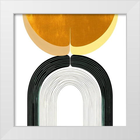 Mid Century Abstract Painting 13 White Modern Wood Framed Art Print by Heere, Ray