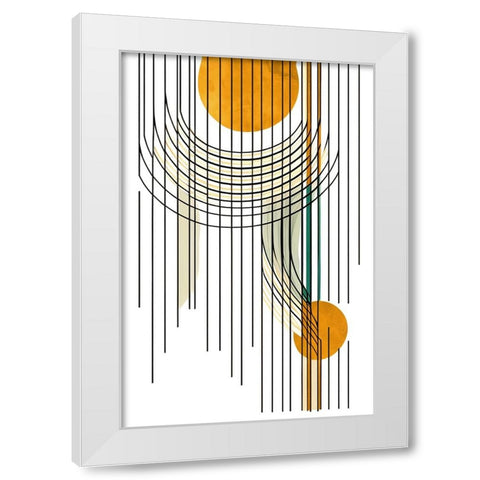 Mid Century Abstract Painting 21 White Modern Wood Framed Art Print by Heere, Ray
