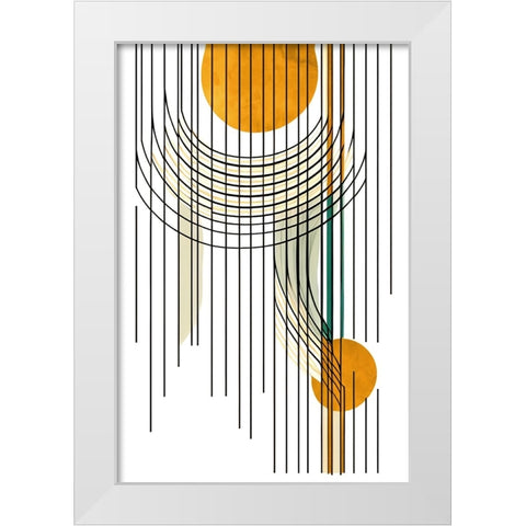 Mid Century Abstract Painting 21 White Modern Wood Framed Art Print by Heere, Ray