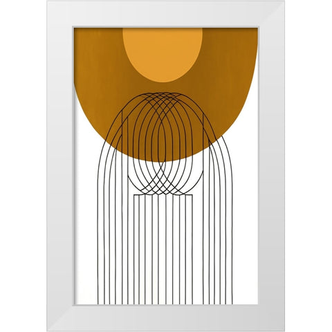 Mid Century Abstract Painting 28 White Modern Wood Framed Art Print by Heere, Ray