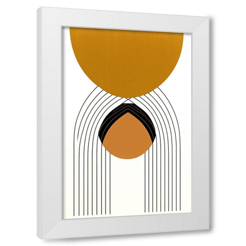 Mid Century Abstract Painting 30 White Modern Wood Framed Art Print by Heere, Ray