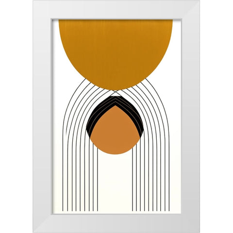 Mid Century Abstract Painting 30 White Modern Wood Framed Art Print by Heere, Ray