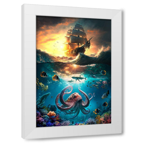 The Flying Dutchman 1 White Modern Wood Framed Art Print by Heere, Ray