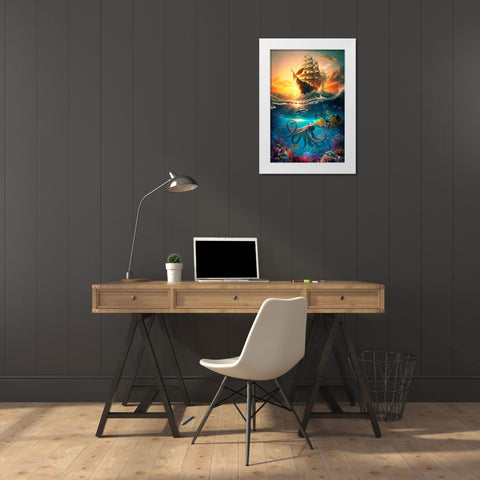 The Flying Dutchman 2 White Modern Wood Framed Art Print by Heere, Ray