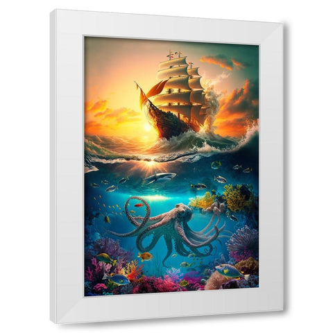 The Flying Dutchman 2 White Modern Wood Framed Art Print by Heere, Ray