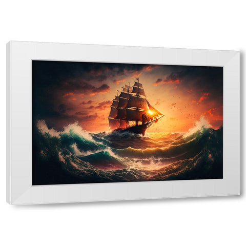 The Flying Dutchman 11 White Modern Wood Framed Art Print by Heere, Ray