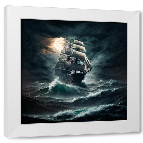 The Flying Dutchman 13 White Modern Wood Framed Art Print by Heere, Ray