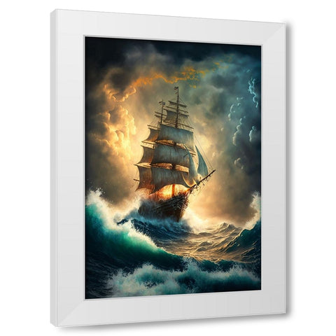 The Flying Dutchman 15 White Modern Wood Framed Art Print by Heere, Ray