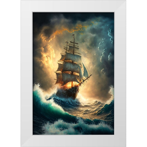 The Flying Dutchman 15 White Modern Wood Framed Art Print by Heere, Ray