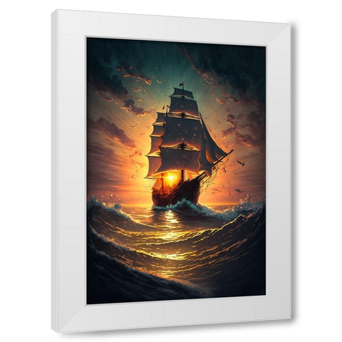 The Flying Dutchman 20 White Modern Wood Framed Art Print by Heere, Ray