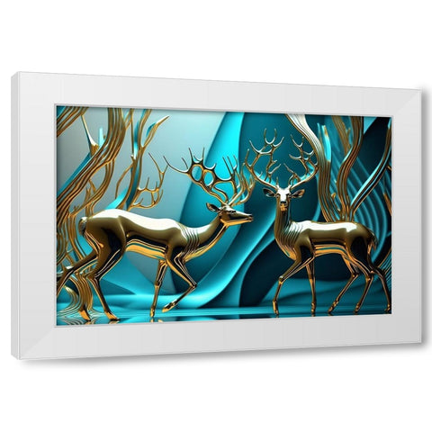 Metallic Majesty 9 White Modern Wood Framed Art Print by Heere, Ray