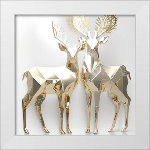 Metallic Majesty 13 White Modern Wood Framed Art Print by Heere, Ray