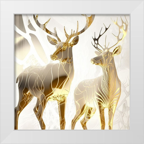 Metallic Majesty 14 White Modern Wood Framed Art Print by Heere, Ray