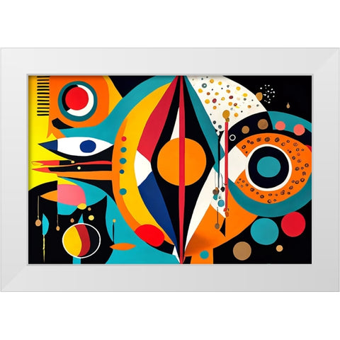 Mid Century Celebration Of All Cultures 4 White Modern Wood Framed Art Print by Heere, Ray