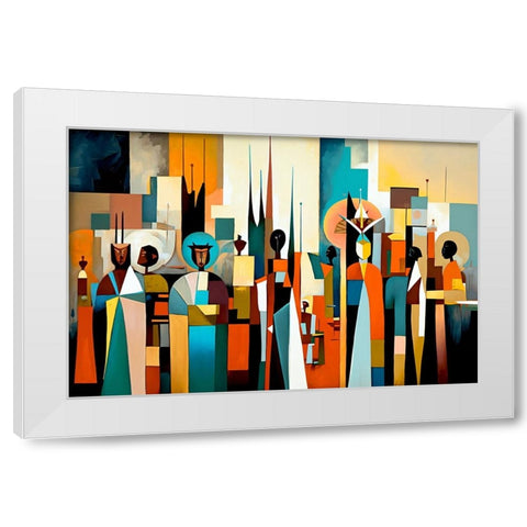 Mid Century Celebration Of All Cultures 5 White Modern Wood Framed Art Print by Heere, Ray