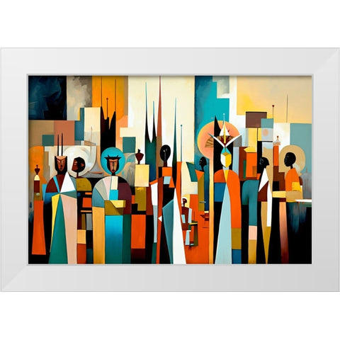 Mid Century Celebration Of All Cultures 5 White Modern Wood Framed Art Print by Heere, Ray
