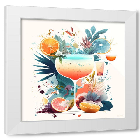 Mid Century Cocktails And Drinks 18 White Modern Wood Framed Art Print by Heere, Ray