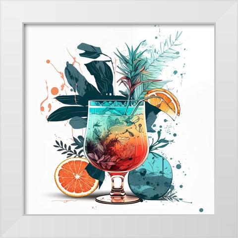 Mid Century Cocktails And Drinks 20 White Modern Wood Framed Art Print by Heere, Ray
