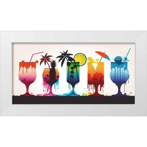 Mid Century Cocktails And Drinks 32 White Modern Wood Framed Art Print by Heere, Ray