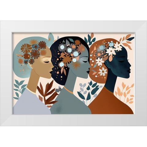 Mid Century Diversity Portraits 11 White Modern Wood Framed Art Print by Heere, Ray