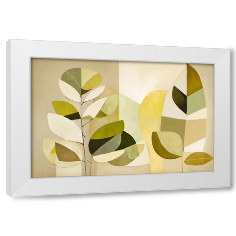 Mid Century Nature Green 8 White Modern Wood Framed Art Print by Heere, Ray