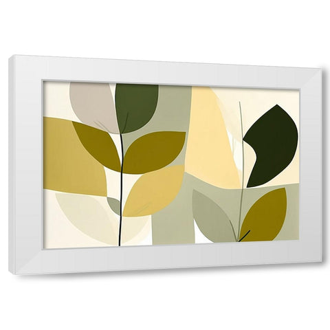 Mid Century Nature Green 9 White Modern Wood Framed Art Print by Heere, Ray
