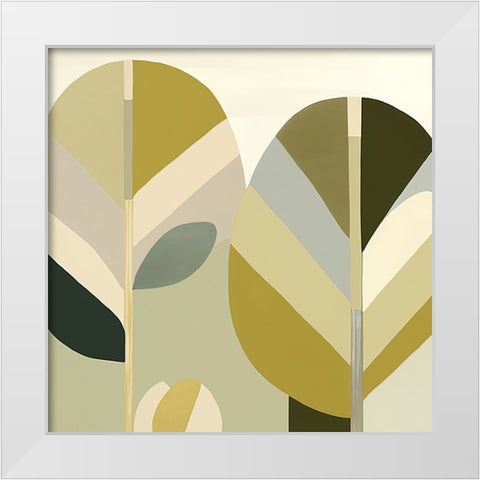 Mid Century Nature Green 11 White Modern Wood Framed Art Print by Heere, Ray