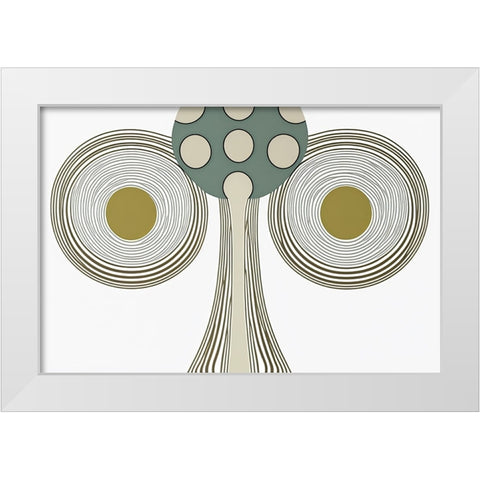 Mid Century Tree Of Life 2 White Modern Wood Framed Art Print by Heere, Ray