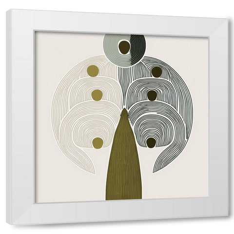Mid Century Tree Of Life 13 White Modern Wood Framed Art Print by Heere, Ray