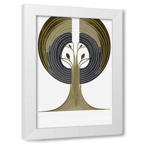 Mid Century Tree Of Life 17 White Modern Wood Framed Art Print by Heere, Ray