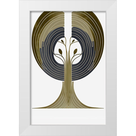 Mid Century Tree Of Life 17 White Modern Wood Framed Art Print by Heere, Ray