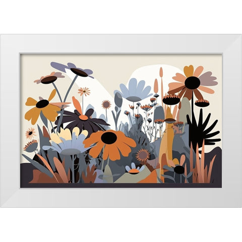 Mid Century Wildflowers 4 White Modern Wood Framed Art Print by Heere, Ray